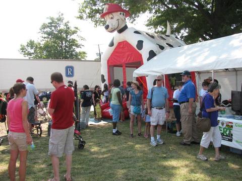 The crowds really like the fire and rescue area!